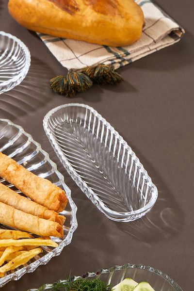 DORRY HOME 9 Piece Glass Stella Series Breakfast Set - Fish Back
