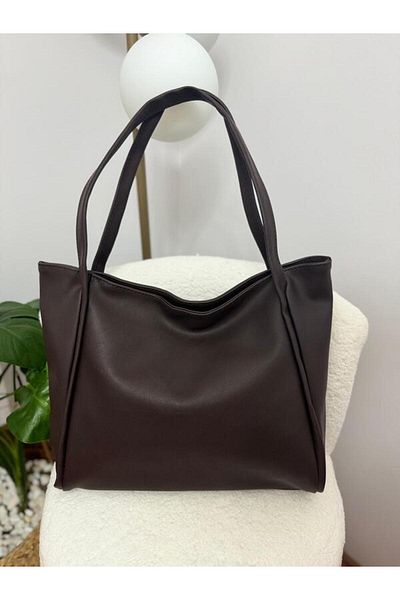 SELVİ Large Size Lined Soft Leather Hand Shoulder Bag