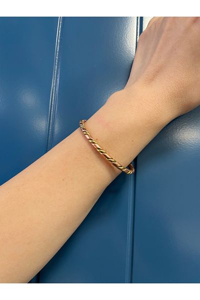 Sevilgülgünfinecrafts Tarnish-Free Copper Twisted Bracelet - Double Color