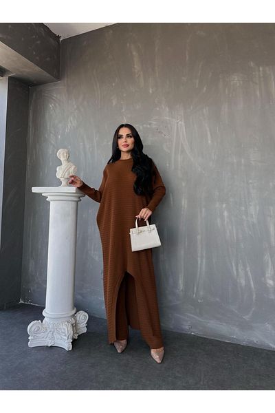 MAY MARA Women's Fine Hair Knitted Jacket with Long Uny Pant 2-Piece Knitwear Set