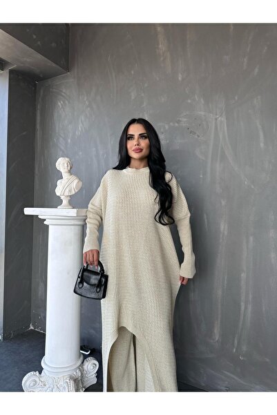 MAY MARA Women's Fine Hair Knitted Jacket with Long Uny Pant 2-Piece Knitwear Set