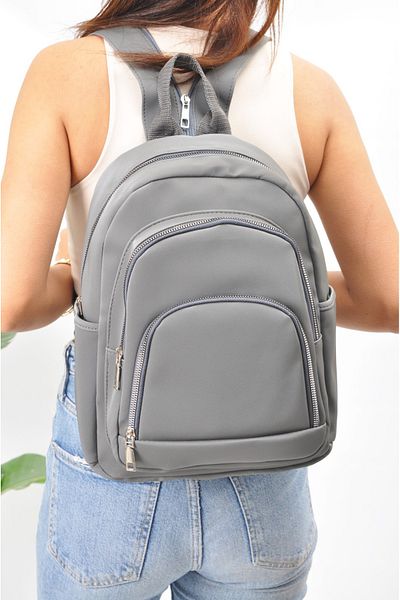 Uniquerrs Unisex Αδιάβροχο σατέν συνθετικό δέρμα σακίδιο καθημερινής χρήσης