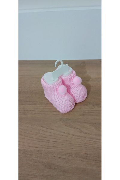 Necix's Knitwear Pompom Baby Booties