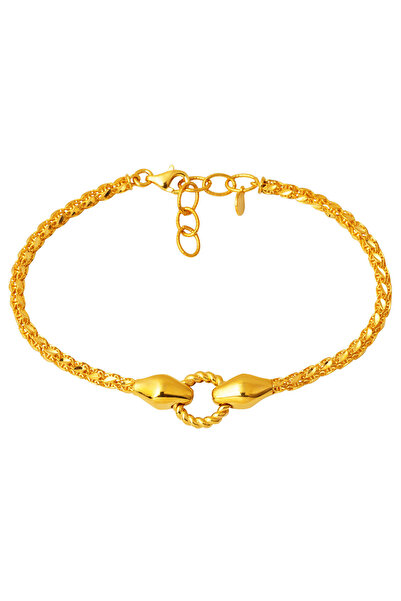 Bilezikci Çift Başlı Yılanlı 22 Ayar Altın Bileklik