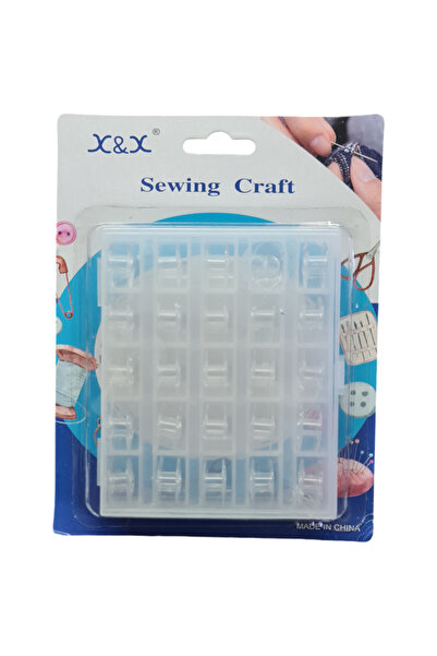 tuhafiyecimiz Kapaklı Masura Kutusu Içinde 25 Adet Ev Tipi Makineler Için Pla...