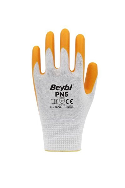 Beybi Pn5 Polyester Örme Nitril Eldiven 1 Çift
