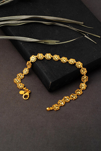 Bilezikci Papatya Model 22 Ayar Sarı Altın Bileklik