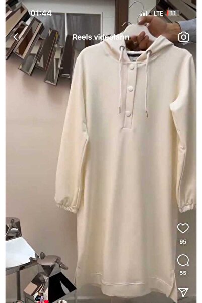 MODA ALMİRA 2222 K40 EKRU AYSE AKAY KAPSONLU TUNİK