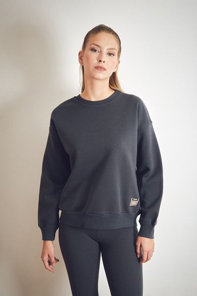 Fulla Moda Hanorac de bază cu gât crew