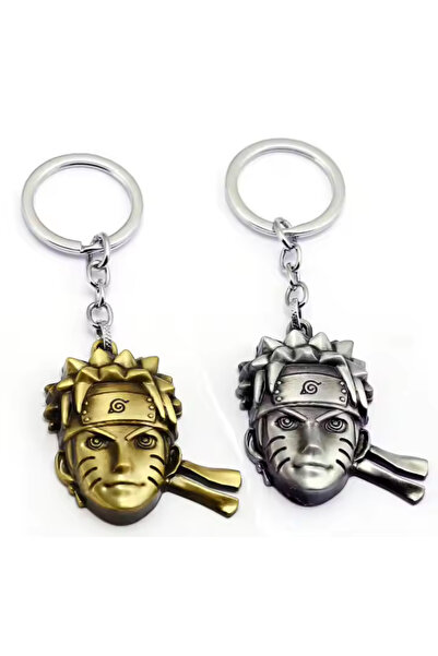 TOYFEST Naruto 3D Bust Figure Metal Keychain - 1 Copper Color + 1 Silver Color Pack of 2