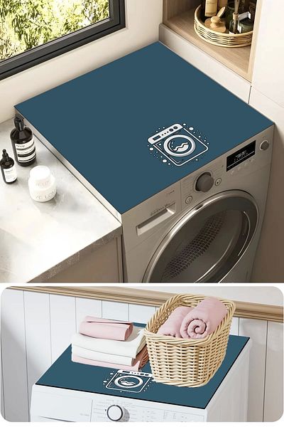 Valerine Life Калъф за сушилня за дрехи 60x60 см - Неплъзгаща се подложка, Защитна подложка, устойчива на течности, която може да се пере