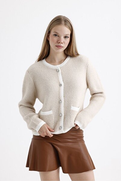 Butik Şık Triko Hırka Cepli