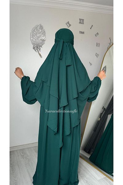 yusracollectionn Αιγυπτιακό Medina Hijab Azalea Μεταξωτό Σετ