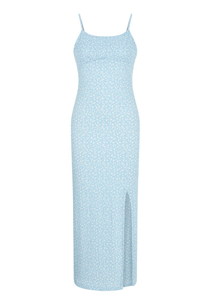 Mudo ASKILI ÇİÇEKLİ MİDİ ELBİSE