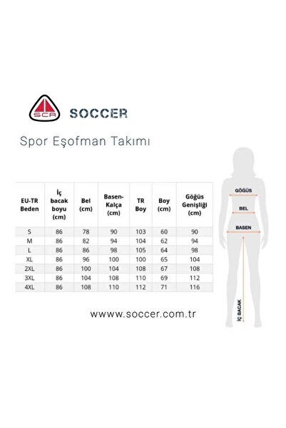 SOCCER Women's Black Large Size Tracksuit Set 21263b