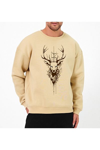 Uniquetex Φούτερ VEK Deer Design Oversize