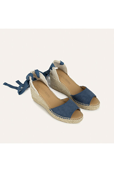 Mudo حذاء بكعب عريض من جلد الغزال