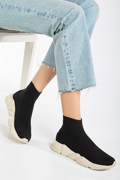 Elisay Moda YÜRÜMEK BIZIMLE GÜZEL Unisex Knitwear Strec Sneaker