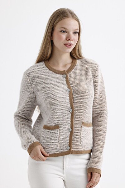 Butik Şık Triko Hırka Cepli