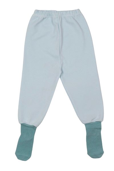 Melekpare Baby's Bottom Pajamas with Booties - Trousers with Self Socks and Different from Visual