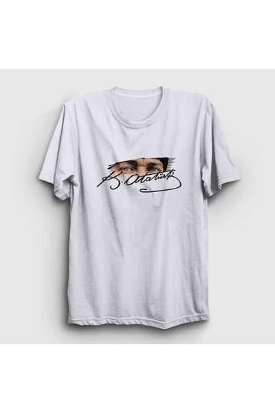 Presmono Unisex Λευκό 19 Μαΐου 29 Οκτωβρίου 23 Απριλίου 10 Νοεμβρίου Μπλουζάκι Ατατούρκ 501230 ττ