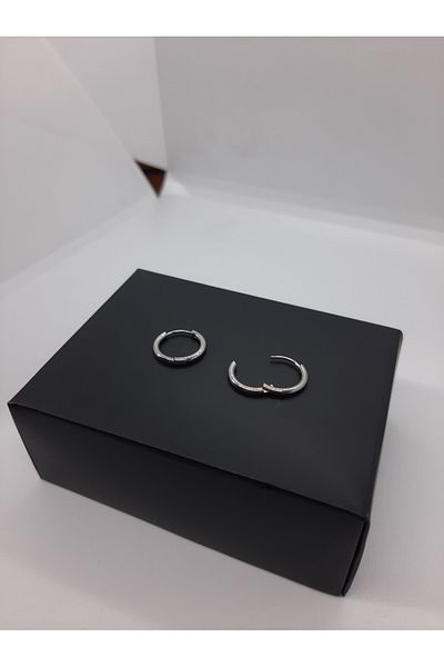 Set 10 mm Antiallergic Stainless (1 Pair) Steel Hoop Earrings (Thickness: 1.6 mm)