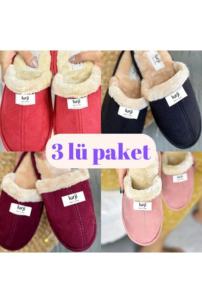 Lurji 3 Πακέτα Unisex Παντόφλες Κλειστή Μπροστινή Χειμερινή Ελαφριά Παντόφλες Guest Dowry Groom Παντόφλες Χωρίς ηχητική σόλα