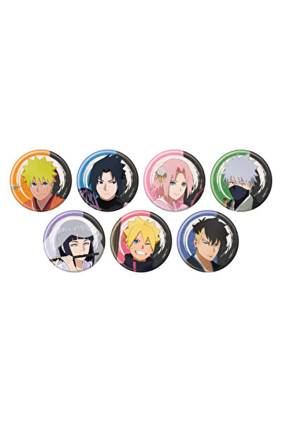 Major Selection NARUTO & BORUTO Anime  Koleksiyon Rozet 7 Adet 58 mm Büyük Boy