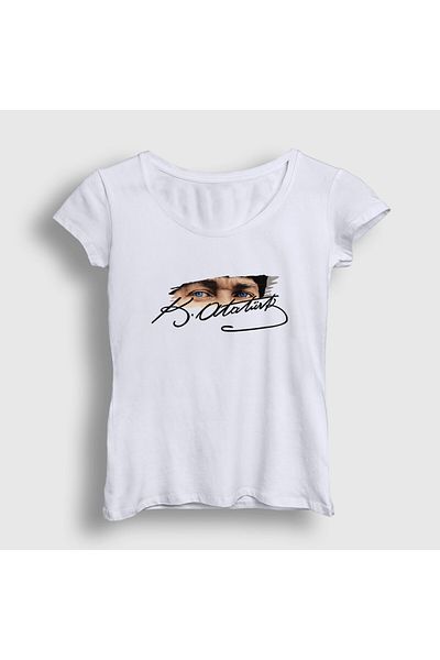Presmono Tricou alb pentru femei 19 mai 29 octombrie 23 aprilie 10 noiembrie Ataturk 501297 tt