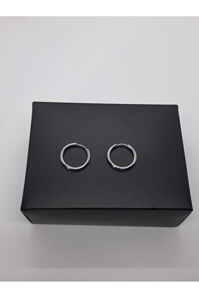 Set 12 mm Antialerjik Paslanmaz (1 Çift) Çelik Halka Küpe ( Kalınlık: 1,6 mm )