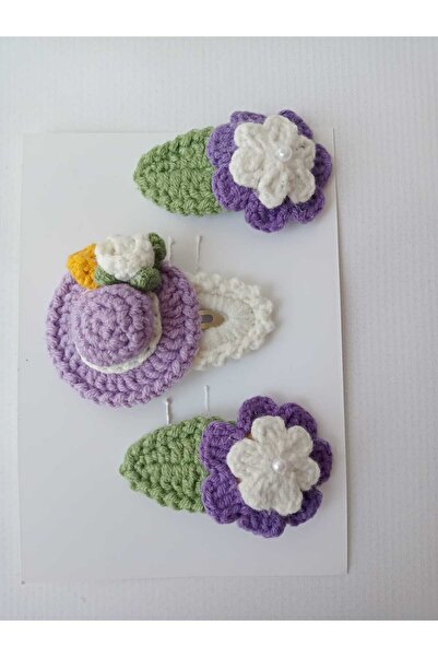 Kadın Girişimciler Atölyesi Μωβ κομψότητα 3 τεμαχίων βιολογική κόγχη χειροποί...