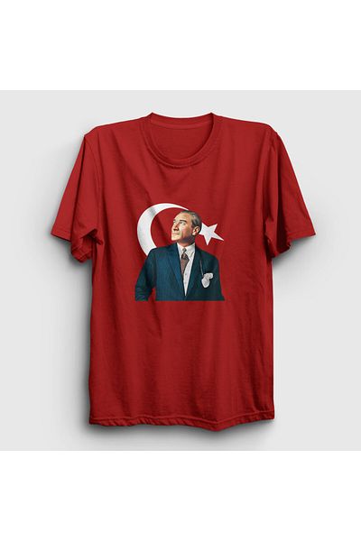 Presmono Unisex Red 19 May 29 October 23 April Flag Ataturk T-Shirt 501380 Tt