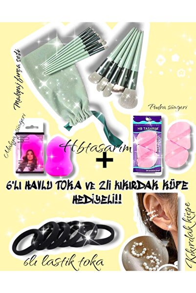 hbtasarim Четки за грим 24-частен комплект за грим, комплект четки за грим 13...