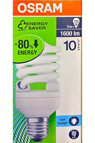 BOYTAŞ Tasarruflu Ampul Osram23watt Spiral Beyaz Işık 10'lu