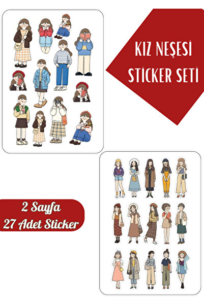 ANSHA CRAFTS مجموعة ملصقات مكونة من قطعتين من Girl Joy - مجلة رصاصة - جدول أع...