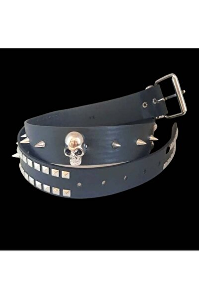 Metal Giyim Ζώνη συνδυασμού Pyramid Spike Skull