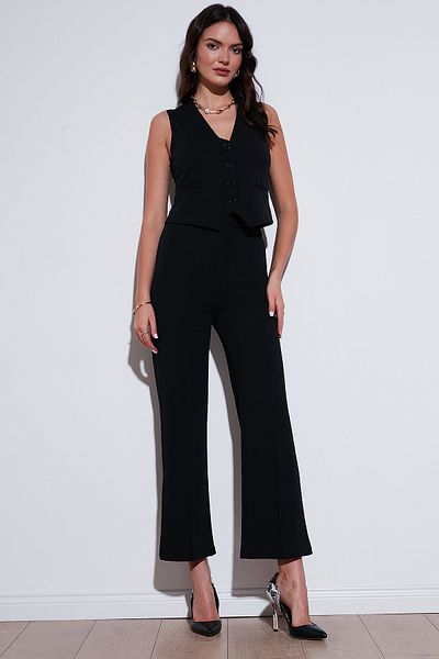 Lela Standard Fit High Waist Straight Leg Trousers Pant 5865972