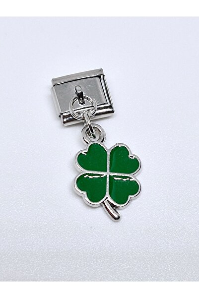 RoseCo00 4 Yapraklı Yonca Italyan Bileklik Charmı