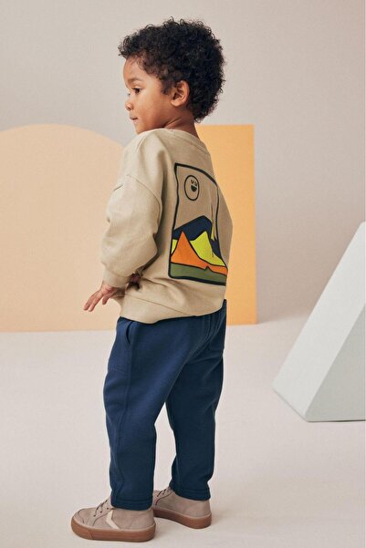 Magu Boy's Winter Cotton Sweatshirt and Sweatpants Set - 3 Thread Patterned