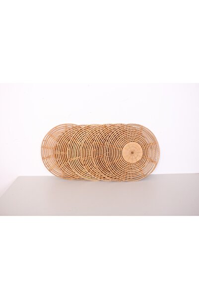 Mylamp Güldem 35 cm. Rattan Duvar Dekoru & Supla 6'lı Set