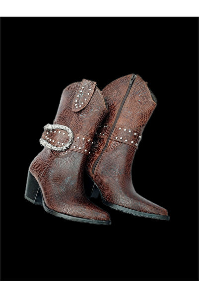 MaisonStanbul Croco tokalı Kısa Kovboy Çizmesi