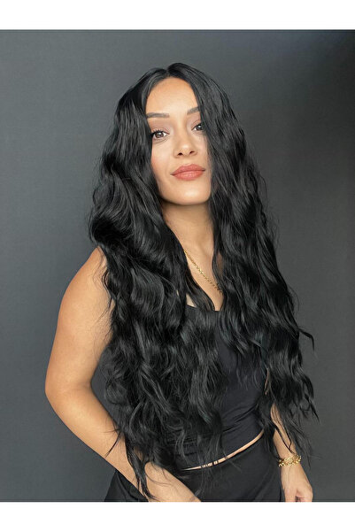 Suzan Peruk Doğal Dalgalı Uzun Gerçek saç görünümde Fiber Medikal peruk syt0832