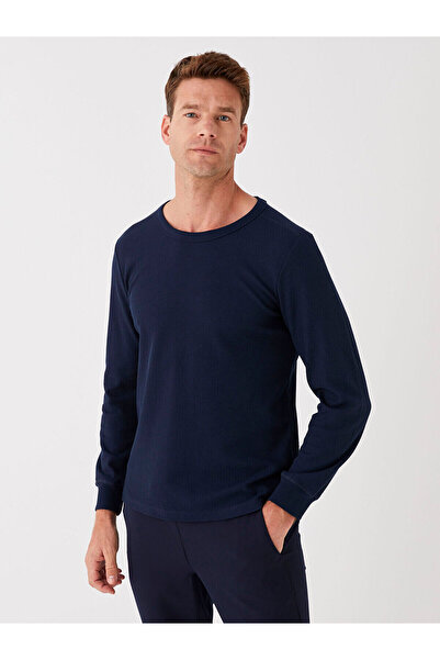 LC Waikiki LW - Crew nyakú, hosszú ujjú férfi pizsama felsők