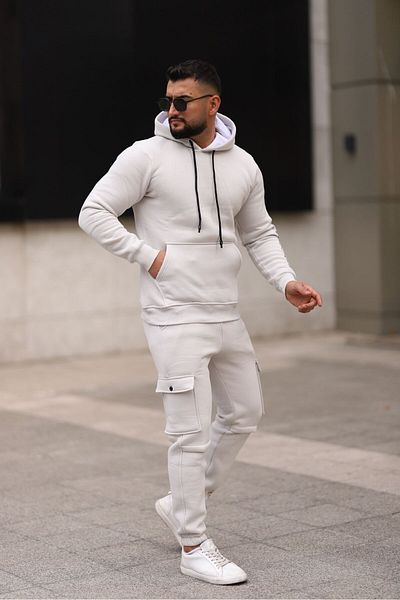 ZENGOLL & RAMİRES Hooded Printed Tracksuit Set - Rubber Leg