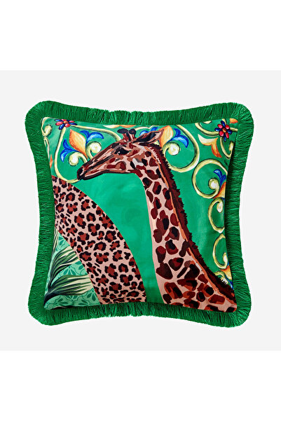 CHIARA ALESSI Il Giardino Green Velvet Decorative Pillow 43X43 cm