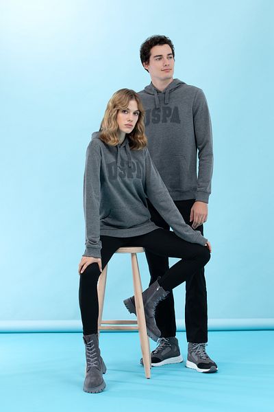 U.S. Polo Assn. Hanorac cu glugă Antracit Melange 50273736 -VR081