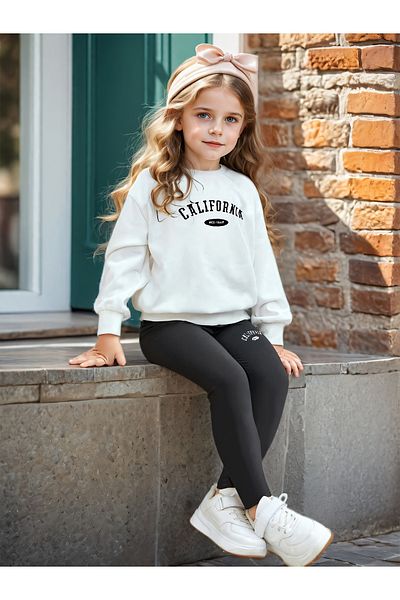 Let's Wear Παιδικό φούτερ California Printed Crew Neck για κορίτσια
