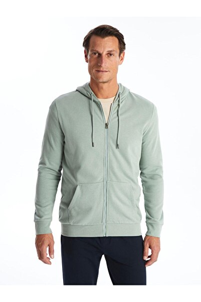 LC Waikiki LCWAIKIKI Classic Kapüşonlu Uzun Kollu Erkek Fermuarlı Sweatshirt