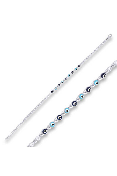 Genel Markalar ​925 Ayar Gümüş Nazar Boncuklu Bileklik