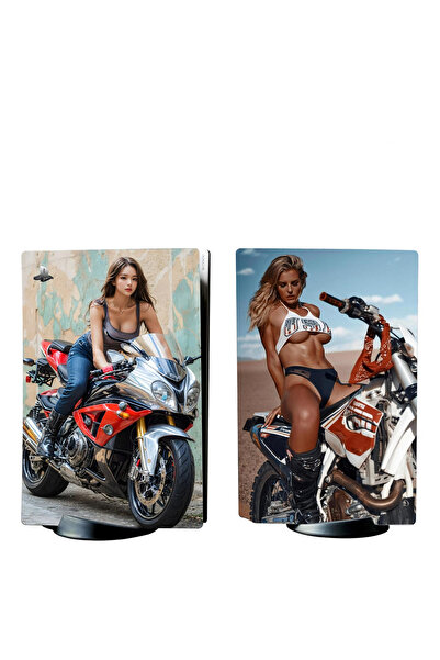 Kt Grup Motorcu Kızlar Playstation 5 Standart Kasa Dijital Versiyon Sticker K...